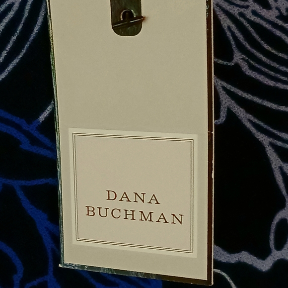 NWT~DANA BUCHMAN~ Blue Floral Dress - Picture 4 of 9